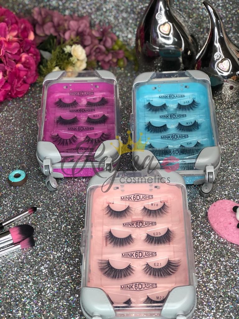 Mini Maleta Porta Pestañas 4 Pares – Reyna cosmetics